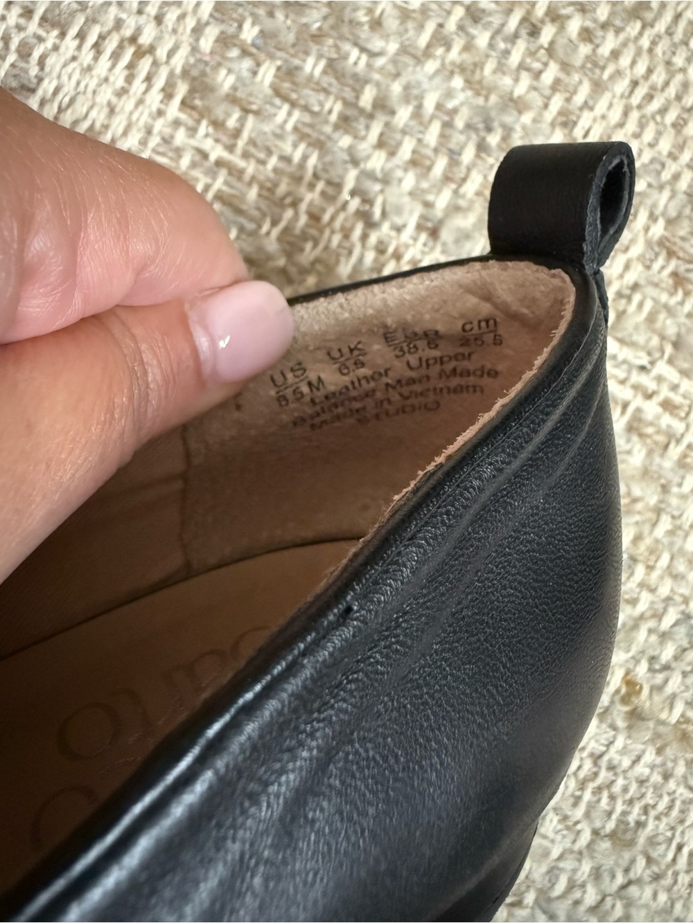 Franco Sarto Women's Black Leather Pointed Toe Loafers Size 8.5 - Picture 8 of 8